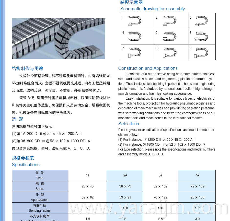 Enclosed Conduit Cable and Hose Carrier for Machine Tools Robots